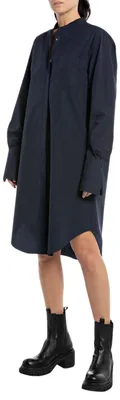 Productafbeelding van Replay dameshemdjurk, knielengte, marineblauw (blauw), maat XS