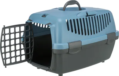 Produktbild von TRIXIE Transportbox Capri 1 & 2 - dunkelgrau/pastellblau - 32 × 31 × 48 cm