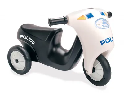 Produktbild von Dantoy Police Scooter with Rubberwheels, 24 Monat( e), Schwarz, Weiß