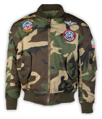 Produktbild von Mil-Tec® Kinder Fliegerjacke MA1® mit Abzeichen - Gefütterte Bomberjacke Jungen