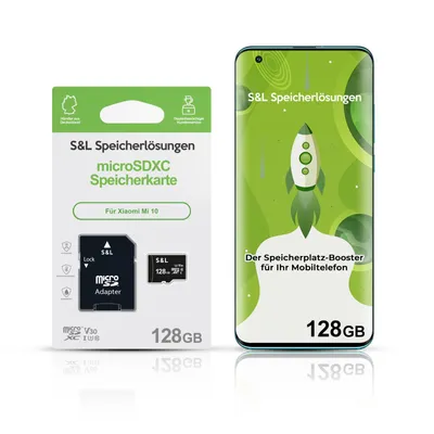 Produktbild von microSD Speicherkarte S&L für Xiaomi Mi 10 - Speicherkapazität: 128 GB