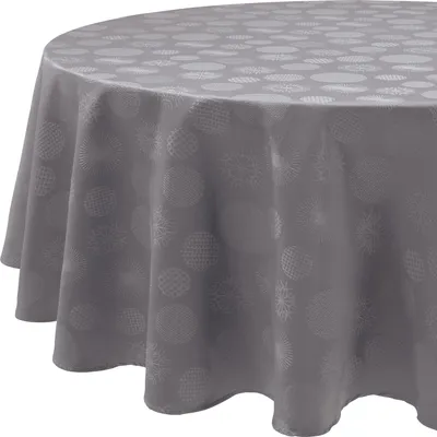 Produktbild von Erwin Müller Tischdecke Calvia" silber rund: 170 cm Ø"