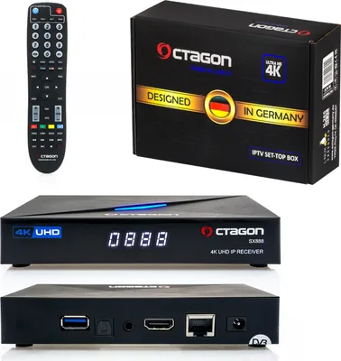 Image de Décodeur IPTV OCTAGON SX888 V2 4K UHD IP H.265 HEVC