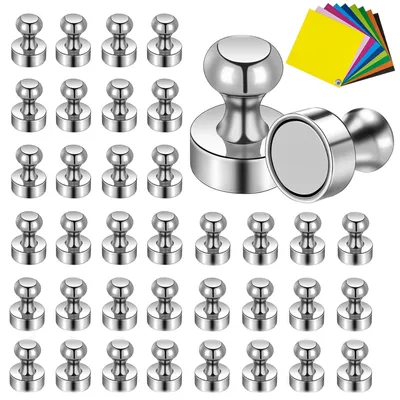 Neodymium Magnete 12x16 mm, 38 Stk., extra stark, N52, silber