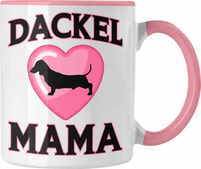 Produktbild von Trendation - Dackel Mama Tasse Geschenk Frauen Dackel-Besitzerin (Rosa)