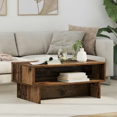 Zdjęcie produktu dla Maison Exclusive – stolik kawowy ze starego drewna 80 x 46 x 35 cm Materiał drewnopochodny
