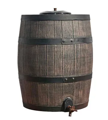Produktbild von Barrik Regentonne 360 L mit Drehdeckel und Auslaufhahn Wassertonne Regenfass