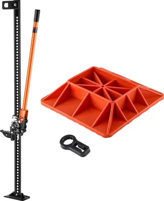 Produktbild von VEVOR Farm Wagenheber Offroad mit Sockel High Lift Farm Jack (3,18 t) Offroad-Nutzwagenheber, Stoßstangenheber Hochleistungshebebühnen mit 130,1–1380 mm Hubbereich für Traktor Lkw SUV