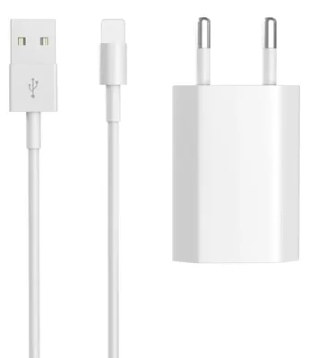Productafbeelding van Nieuwe oplader voor iPhone 11, XR, SE, 8, 7, 5W, USB-aansluiting, 1,5 meter kabel