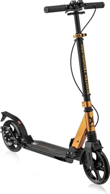 Produktbild von Xride® City Roller Scooter für Kinder und Erwachsene, Cityroller, Kick Scooter - ABEC 9 Kugellagern, Scheibenbremse, Stoßdämpfer - Klappbar Roller