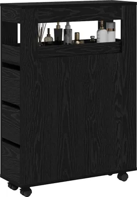 Produktbild von vidaXL Badezimmermöbel-Set Schwarz Eichen-Optik 65 x 23 x 87 cm