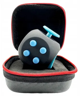 Produktbild von Fidget Cube Antistress Würfel mit Etui Blau
