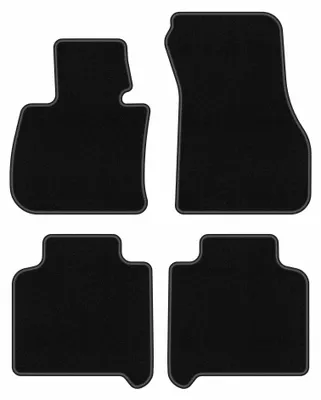 Image de Tapis de sol en moquette pour BMW 2 F46 2015- (Gran tourer) – jeu 4 pièces, noirs, sur mesure – Wielganizator BASIC