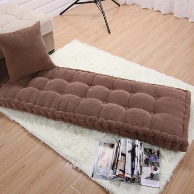 Obrázek produktu pro Venkovní sedací polštář, barva hnědá, rozměry 50 x 160 cm