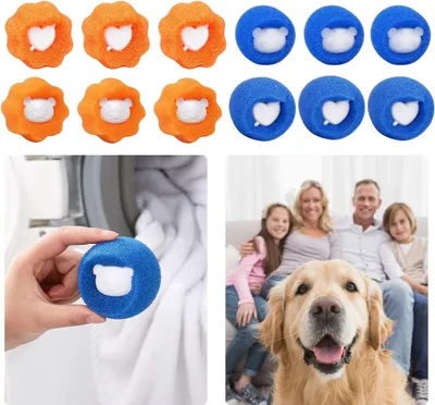 Produktbild von 12 Stück Tierhaarentferner Waschmaschine Fusselball für Waschmaschine Waschbälle gegen Tierhaare