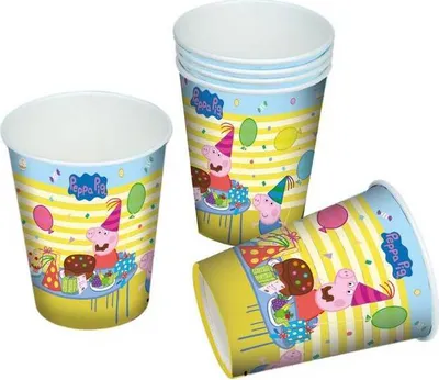 Obrázok produktu pre Papierové poháre Peppa pig 6ks 200ml - tib