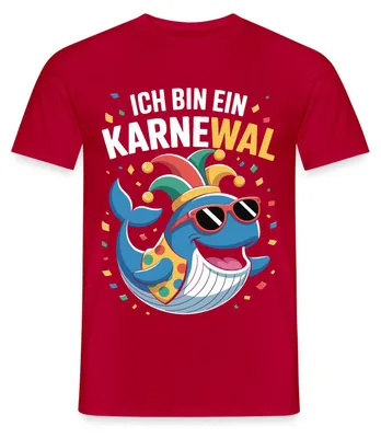 Produktbild von Spreadshirt Ich Bin Ein Karnewal Kostüm Fasching Männer T-Shirt, 4XL, Rot