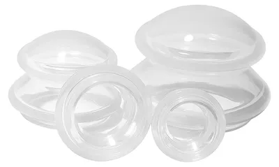 Produktbild von Cupping-Set, 4-teilig - Silikon-Cupping-Becher - Cupping-Therapie - Verbesserung der Durchblutung - Reduzierung von Entzündungen - Effektive Behandlung - Cupping-Gläser