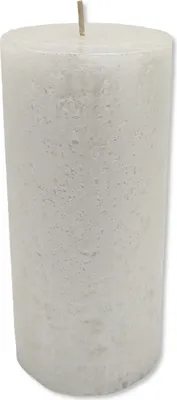 Produktbild von Kerze mit Schimmer - 7 x 10 cm weiß - 1 Stück