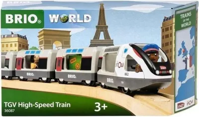 Image de Train TGV INOUI SNCF BRIO, Circuit en Bois, 3+ Ans, 37 cm Long