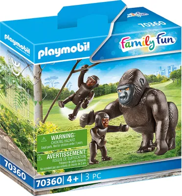 Produktbild von PLAYMOBIL, Gorilla mit Babys, Family Fun, 70360