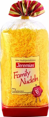 Immagine prodotto di Vermicelli di semola di grano duro della Famiglia Jeremias 500g confezione da 4 pezzi