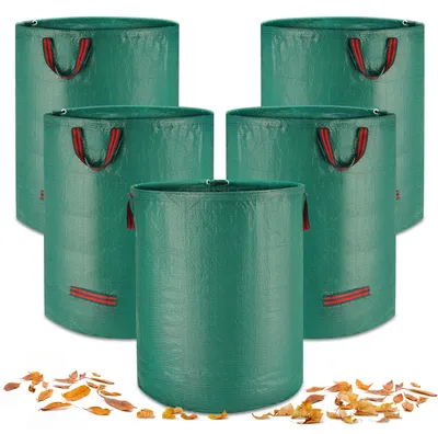 Image de Lot de 5 sacs robustes en polypropylène pour les déchets de jardin