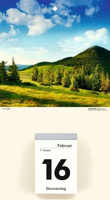 Produktbild von ZETTLER 609773 Kalenderrückwand Gebirge - 18 x 33 cm, 2-fach sortiert