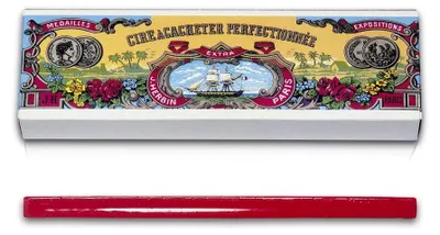 Produktbild von J.Herbin 31024T Siegellack Bankier (10 Stangen, ideal für Bastelprojekte) 10er Pack kirschrot