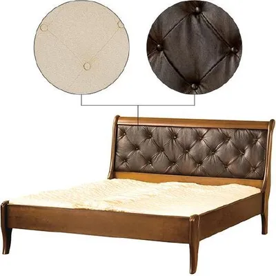 Produktbild von Klassisches Bett Betten Ehebett Doppelbett Holzbett Landhaus Model N-Bett T