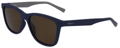 Produktbild von Salvatore Ferragamo SF998S MATTE BLUE/GREY BROWN 57/17/150 Herrenbrillen Sonnenbrillen