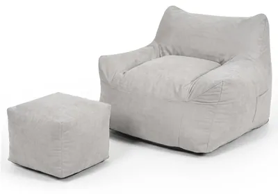 Produktbild von Ergonomischer Sitzsack für Erwachsene mit Fußstütze