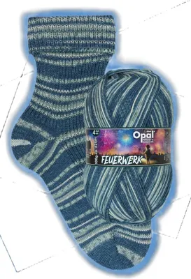 Produktbild von Opal Feuerwerk 4-fach Sockenwolle 100g/425m Lauflänge, 75% Superwash Schurwolle, 25% Polyamid 11657 Fontänenschweif