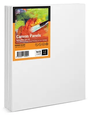 Imagen del producto de Juego de 12 paneles de lienzo de 23x30 cm, fabricados con algodón 100%