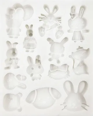 Immagine prodotto di Stampo in SILICONE PENTART, mix di animali coniglio e gatto