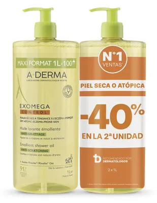 Productafbeelding van EXOMEGA CONTROL Verzachtende douchegel, verpakking met 2 x 1000 ml