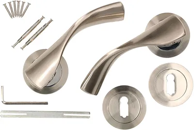 Produktbild von KOTARBAU® Drückergarnitur 127mm Chrom Nickel BB–Buntbart Universal