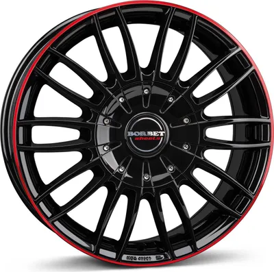 Obrázok produktu pre Borbet Wheel CW3 black glossy red ring 7,5x18 ET50 6x139.7 4051665062359 CW3 75850139,7692,4BGRR kompatibilný s Hyundai H-1 (Starex) Starex Staria