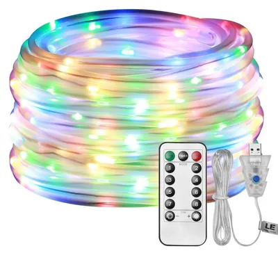 LED Lichterkette 10m 100 LEDs USB dimmbar 8 Modi