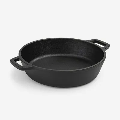 Gusseiserne BBQ-Pfanne Ø 24 cm × 6 cm – robustes Grillzubehör