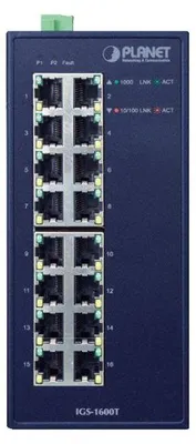 Immagine prodotto di Planet Technology Corp. IGS-1600T PLANET Industrial 16-Port 10/100/1000T Switch