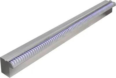 Produktbild von vidaXL Pool-Wasserfall Fontäne mit LEDs Rechteckig Edelstahl 90 cm
