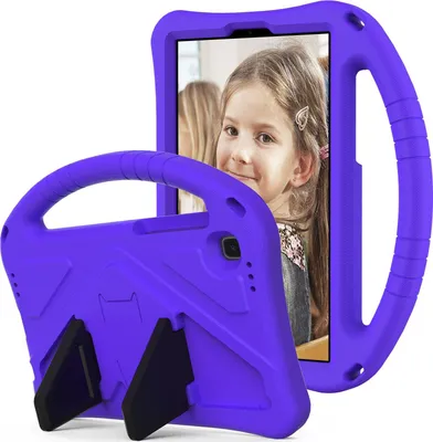 Produktbild von Mobigear AeroArmor Tablet-Hülle für Samsung Galaxy Tab A7 Lite – Kindertablett-Hülle mit Griff und Stifthalter – Lila
