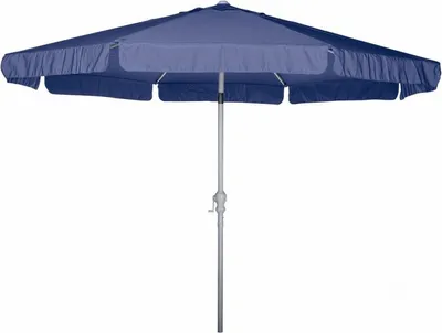 Produktbild von XL Alu Sonnenschirm Ø 3m Kurbelschirm Gartenschirm Marktschirm Krempe blau
