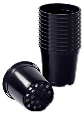 Produktbild von 20 x Anzuchttopf Pflanztopf H 7 L schwarz Ø 22 cm x 25,5 cm Blumentopf Blumenkübel Pflanztöpfe
