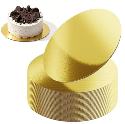 Image de Lot de 24 assiettes en carton réutilisables pour gâteaux