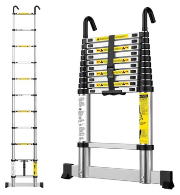 Produktbild von Teleskopleiter 3,2m Aluminium 11 Stufen ausziehbar EN131- 150kg Traglast