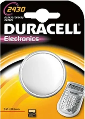 Produktbild von Duracell Batterie Lithium Knopfzelle CR2430 3V Blister (1-Pack) 030398