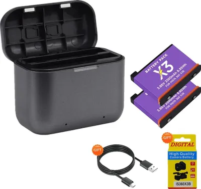 Obrázek produktu pro Baterie do fotoaparátu, kapacita 2300 mAh, LED indikátor nabití, 2 baterie, 1 nabíječka