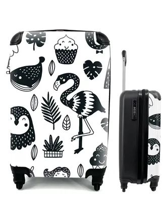 Produktbild von MuchoWow® Koffer Handgepäck Trolley Rollkoffer Kleine Reisekoffer mit 4 Rollen - Tiere - Meerjungfrau - Muster - Jungen - Mädchen - Baby - Cabin Size < 55x40x23 cm & 55x40x20 cm - Kinderkoffer - Kabinenkoffer - Boardgepäck - Reise-Box - Reisekoffer - Reisegepäck - Koffer mit Bild - Trolley für Kinder